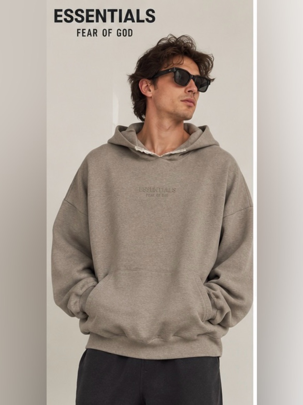 Fear of God ESSENTIALS Taupe Hoodie Pullover Size S